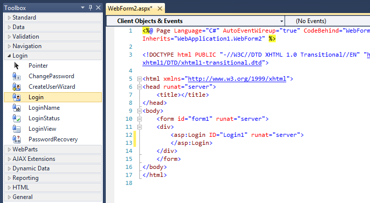 aspnet-login-control